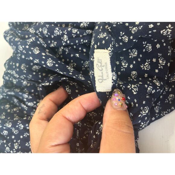 John Galt Navy Cream Floral Colleen Sleeveless Mini Summer Dress Scoop Neckline - Picture 6 of 11